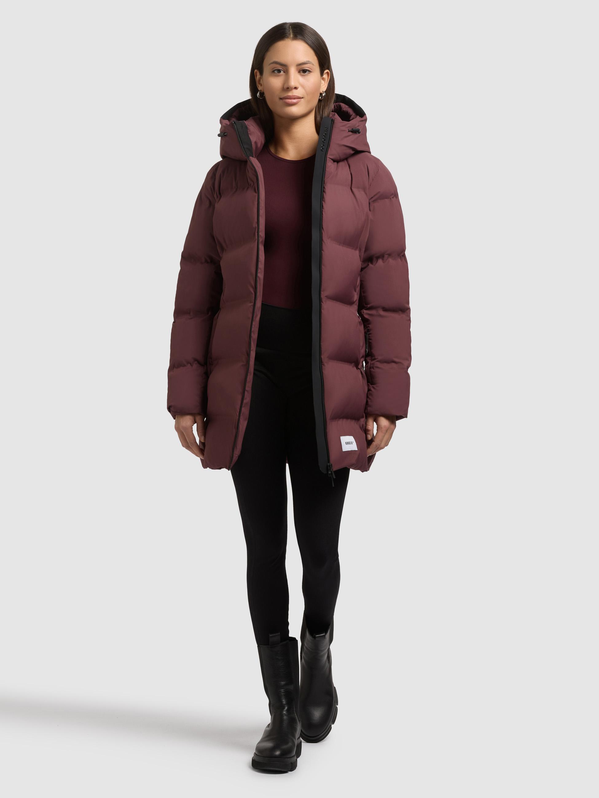 Winter Kurzmantel mit Kapuze "Tanare4" Moscato Red