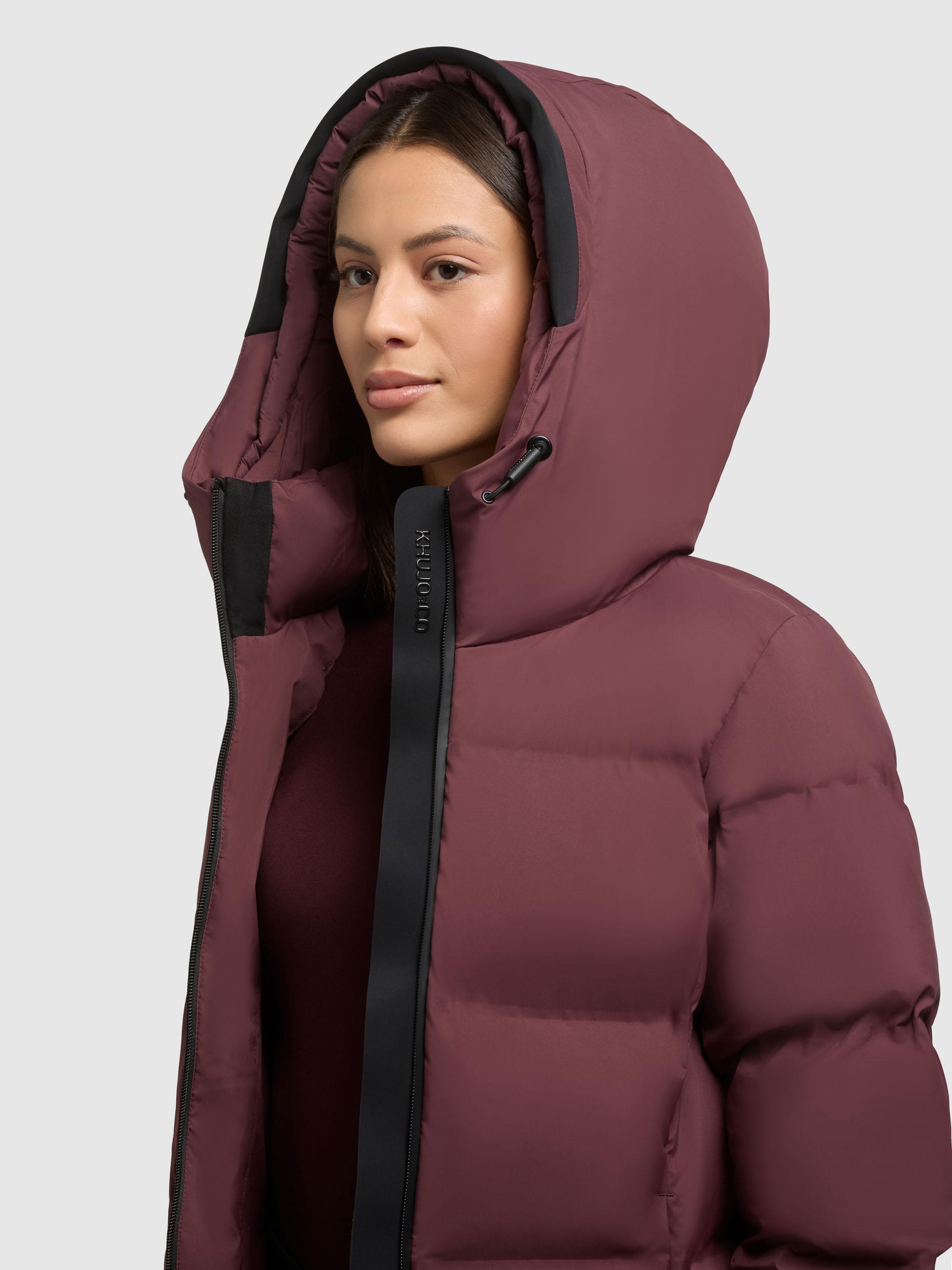 Winter Kurzmantel mit Kapuze "Tanare4" Moscato Red
