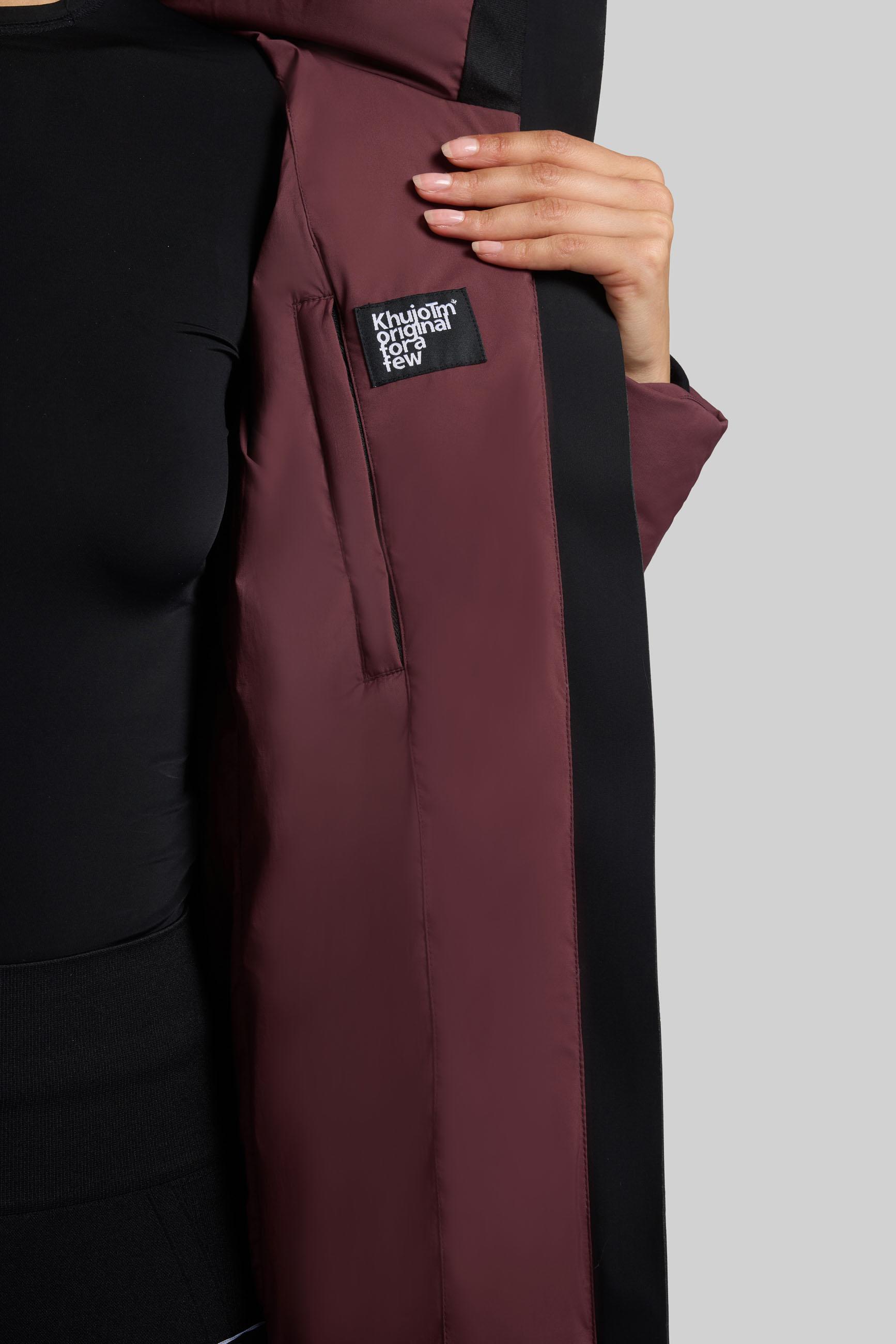 Winter Kurzmantel mit Kapuze "Tanare4" Moscato Red