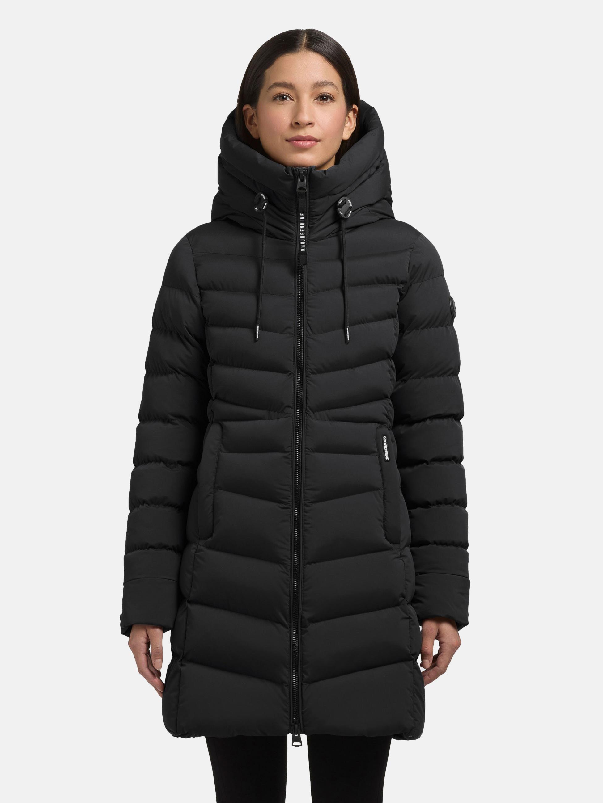 Winter Steppmantel mit großer Kapuze "Tuhani5" Black