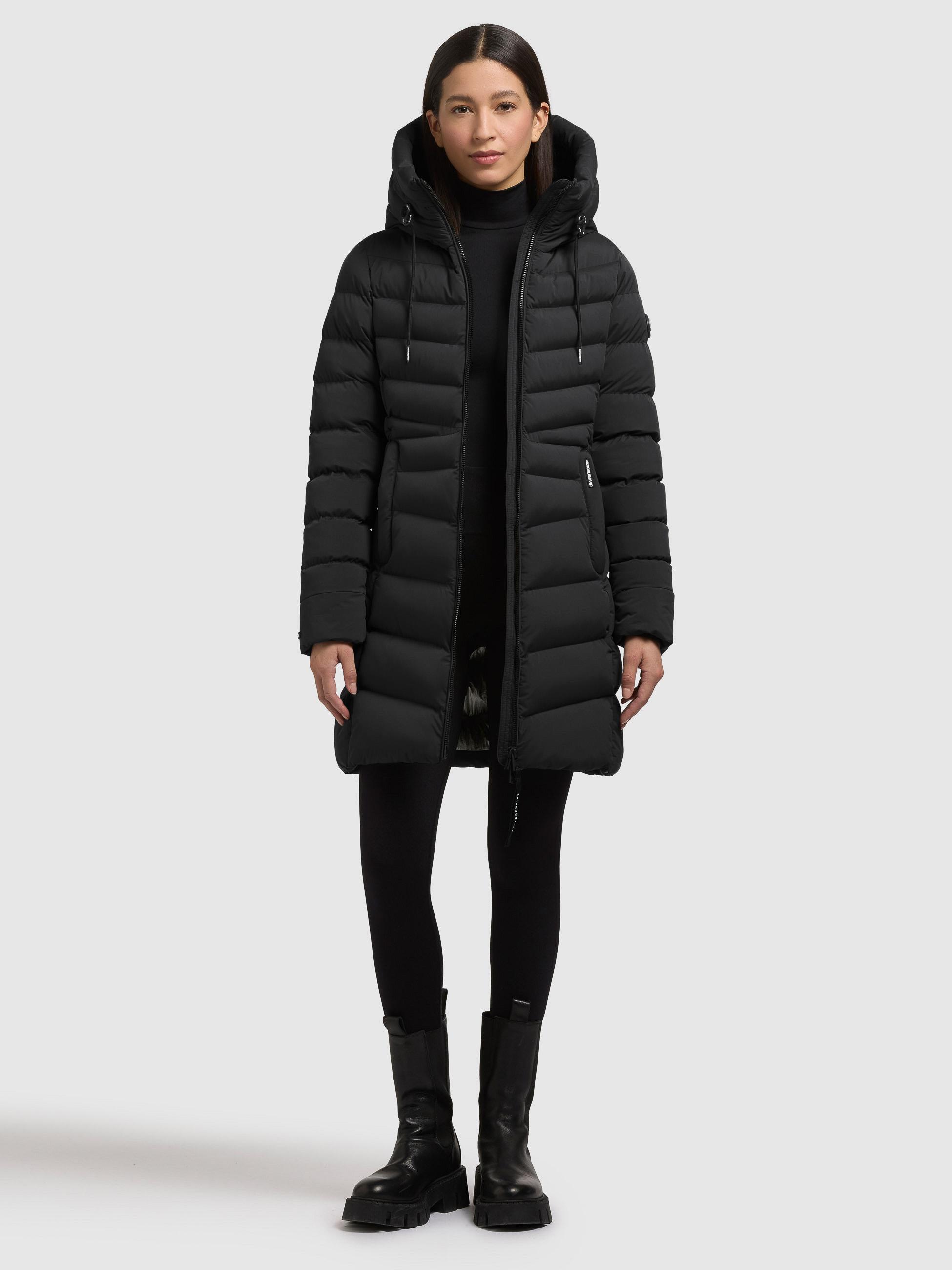 Winter Steppmantel mit großer Kapuze "Tuhani5" Black