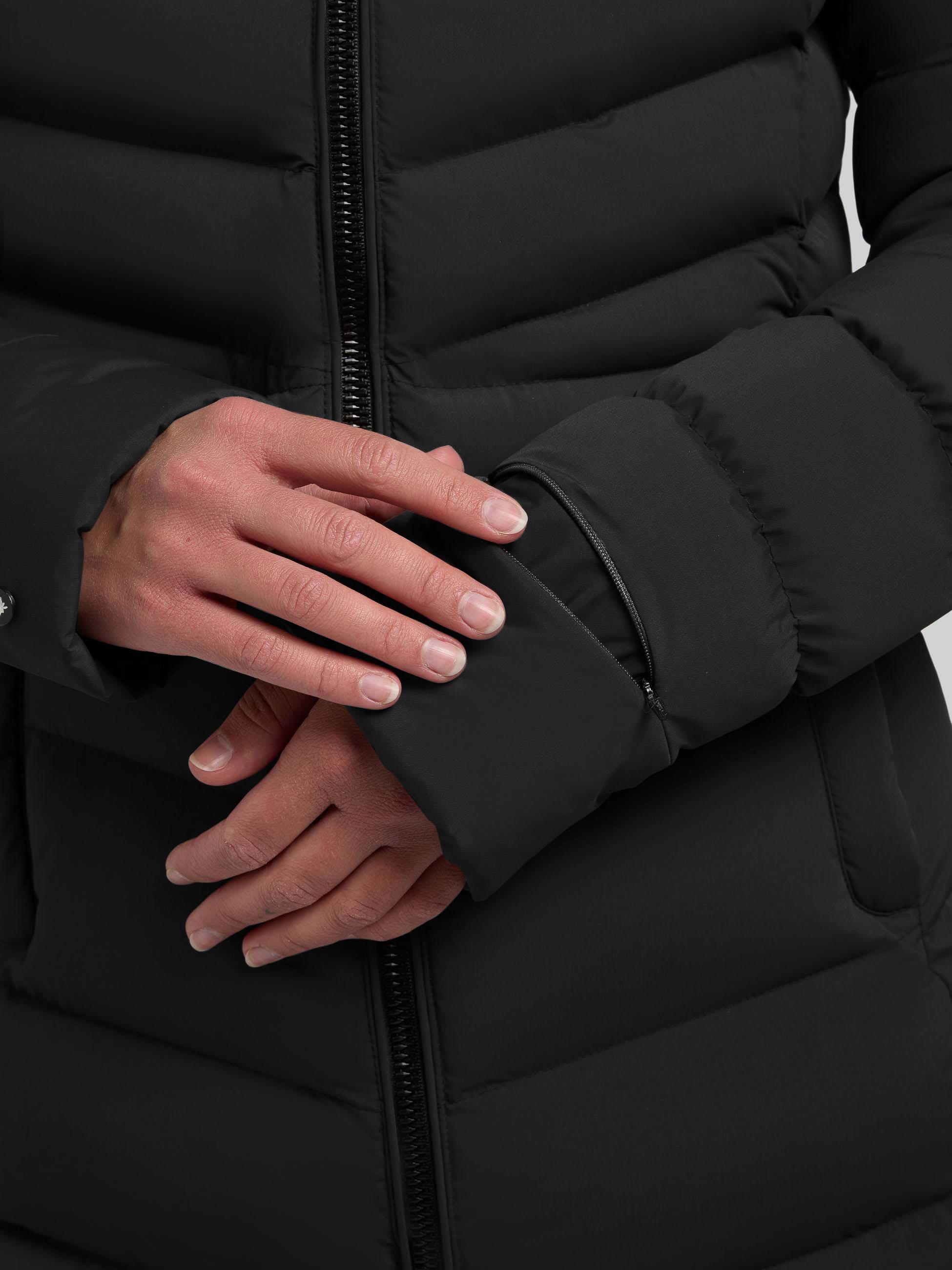 Winter Steppmantel mit großer Kapuze "Tuhani5" Black