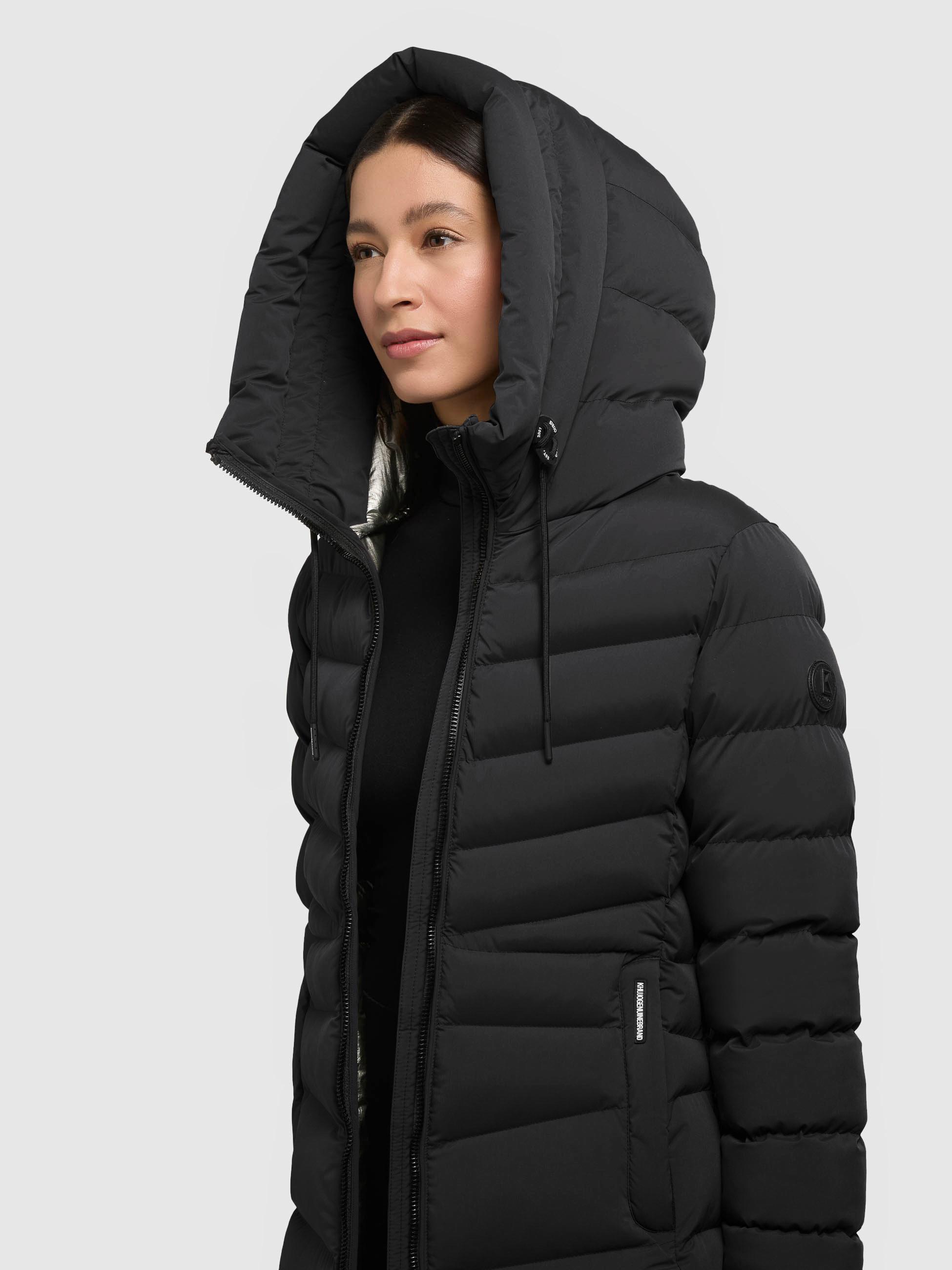 Winter Steppmantel mit großer Kapuze "Tuhani5" Black