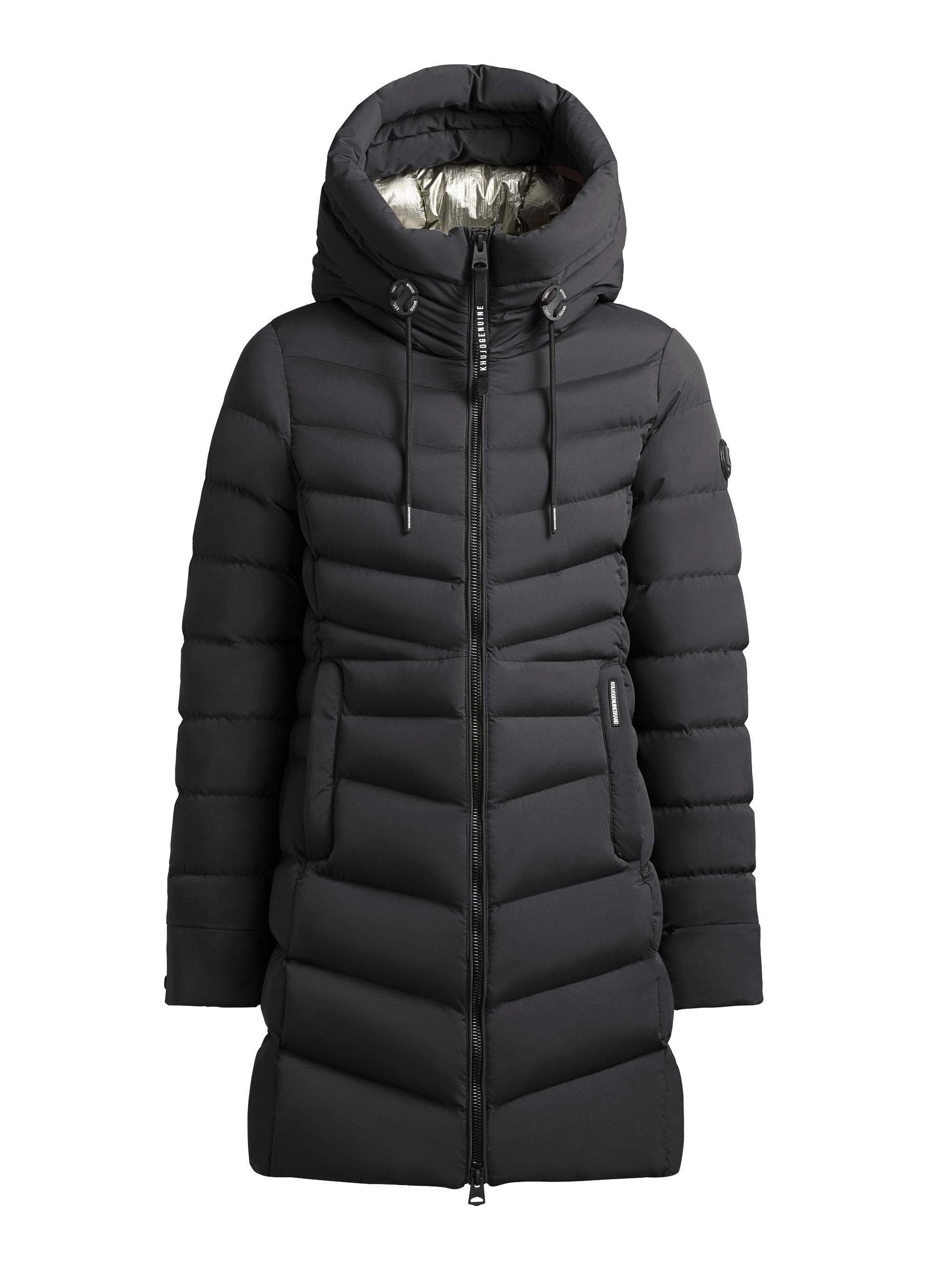 Winter Steppmantel mit großer Kapuze "Tuhani5" Black