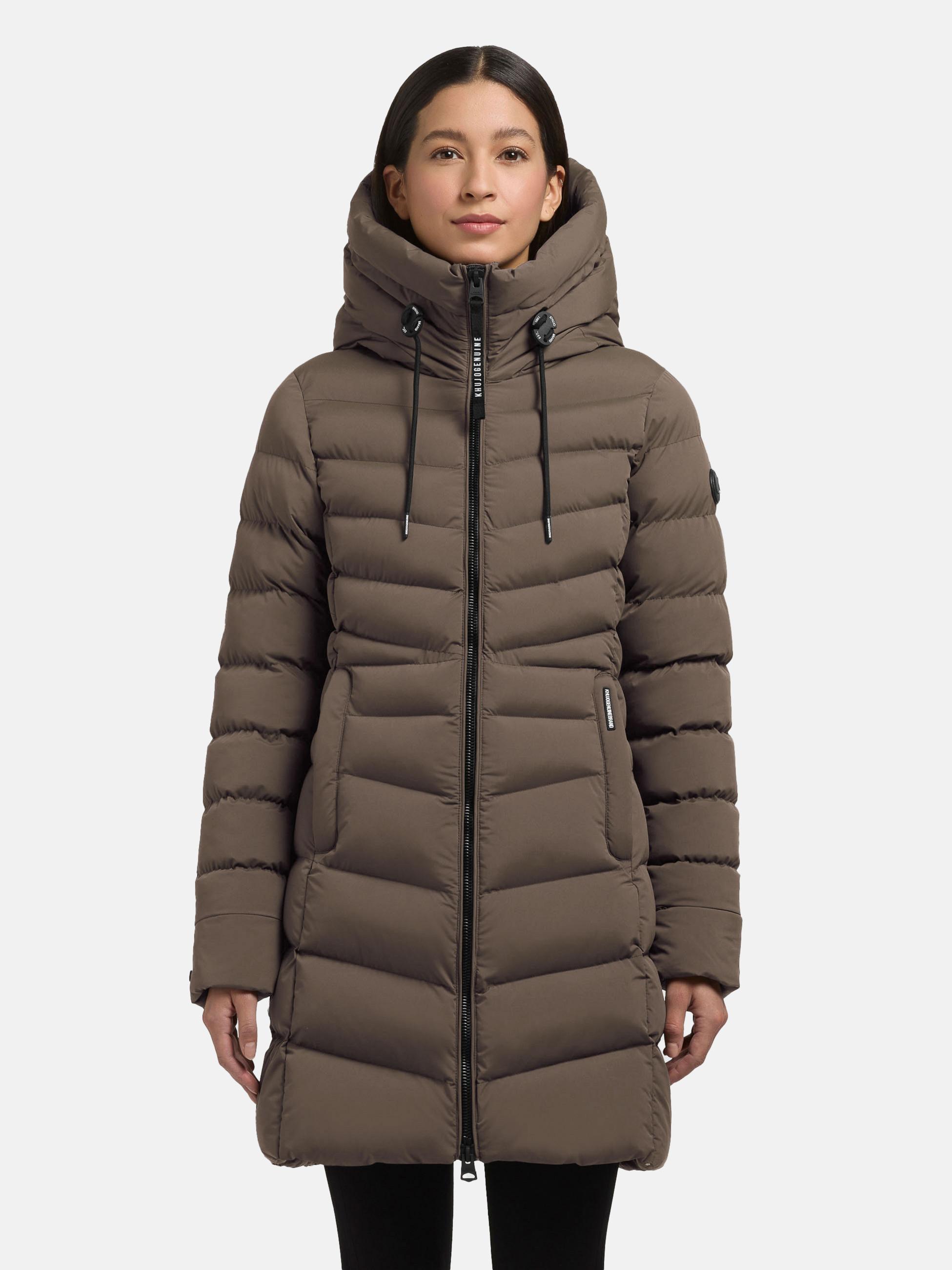 Winter Steppmantel mit großer Kapuze "Tuhani5" Dull Green