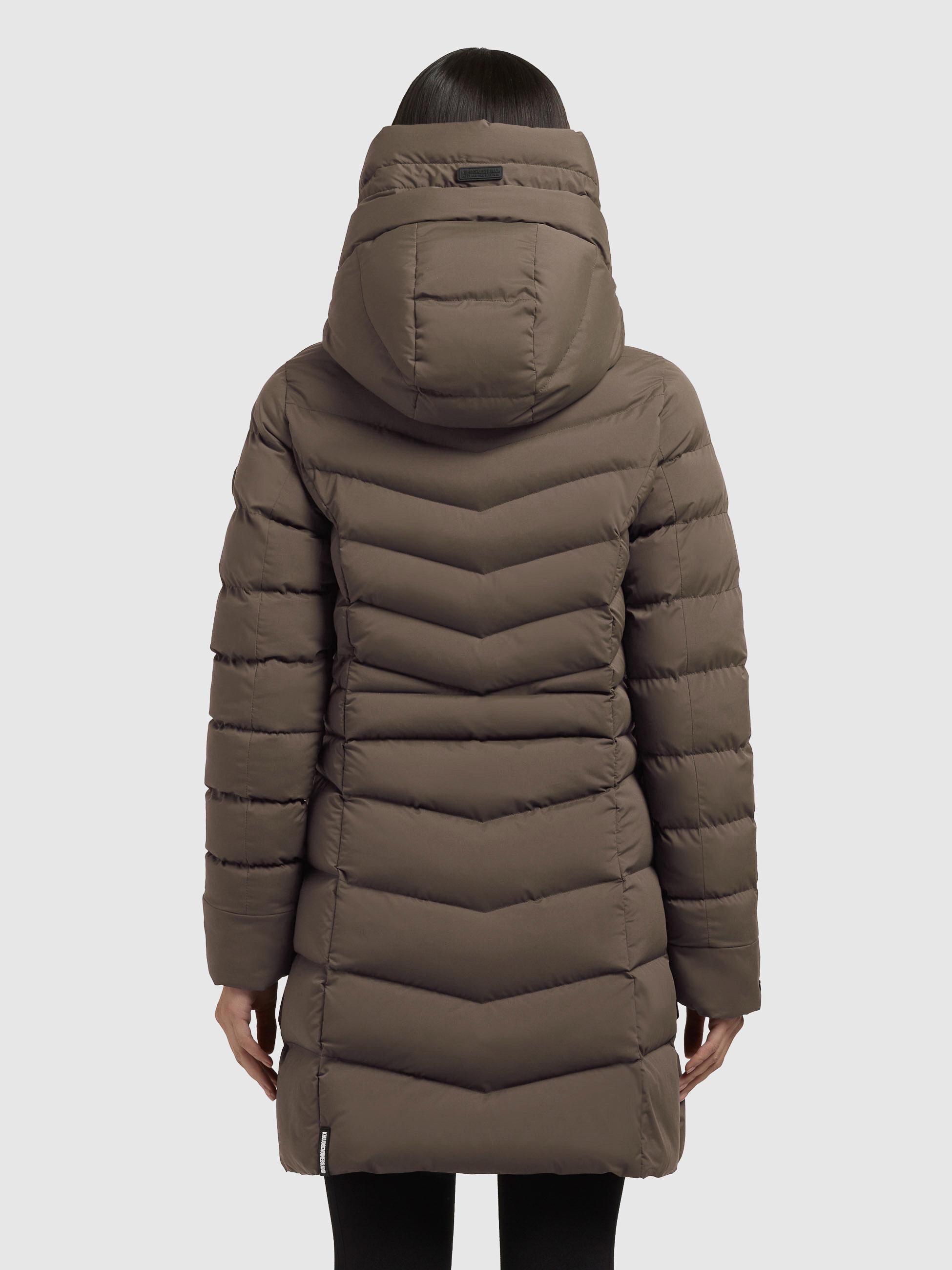 Winter Steppmantel mit großer Kapuze "Tuhani5" Dull Green