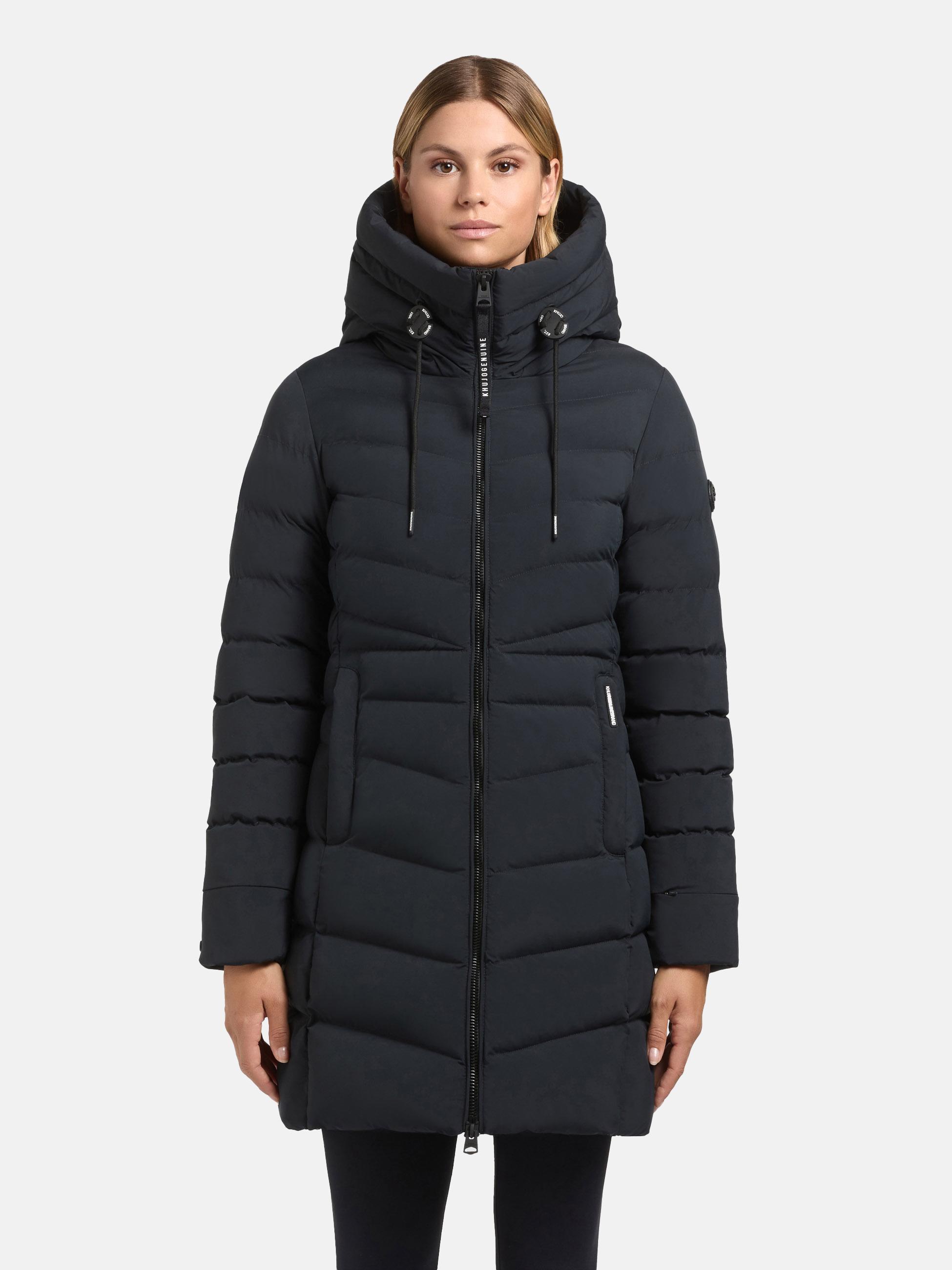 Winter Steppmantel mit großer Kapuze "Tuhani5" Port Blue
