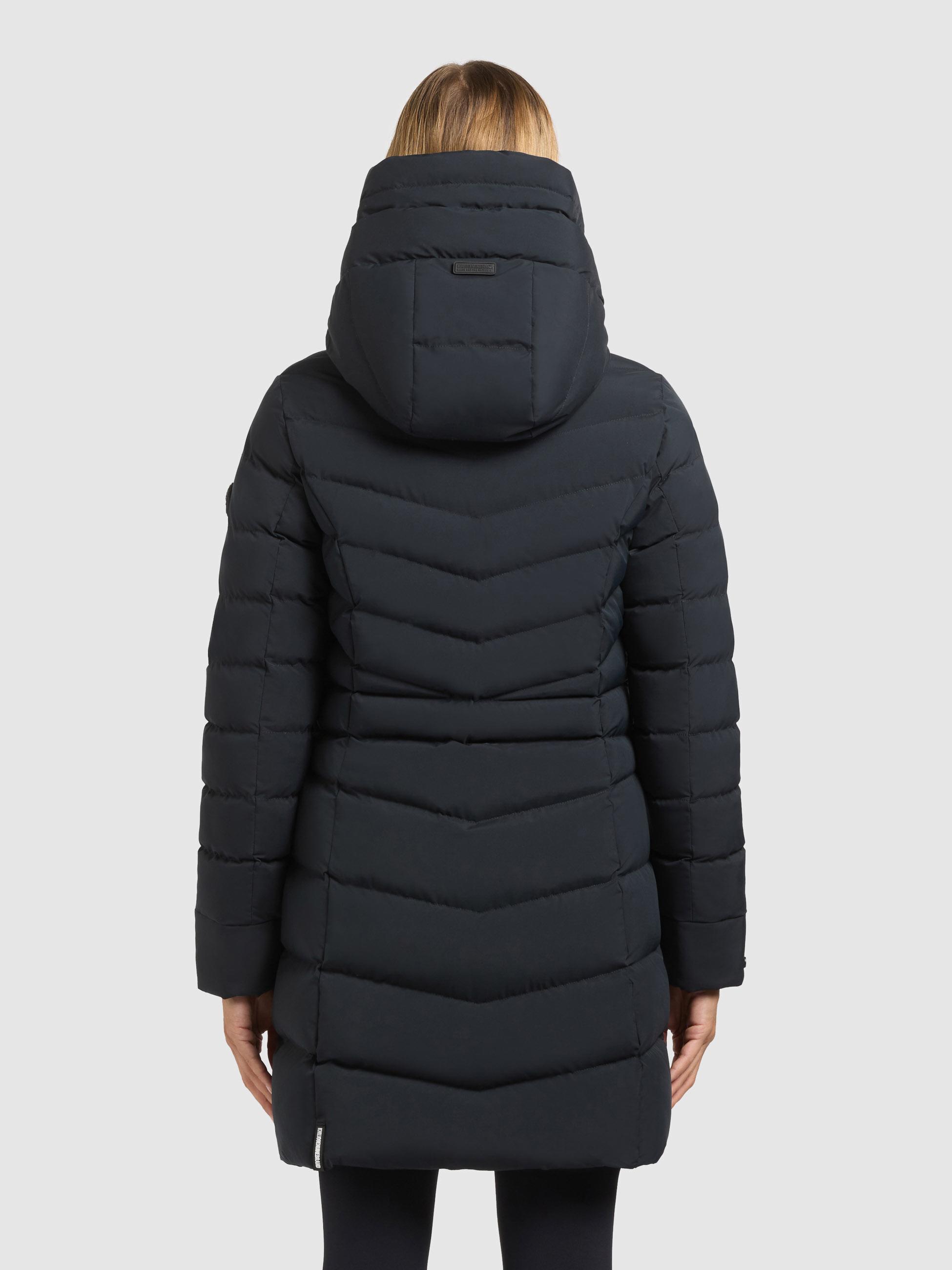 Winter Steppmantel mit großer Kapuze "Tuhani5" Port Blue