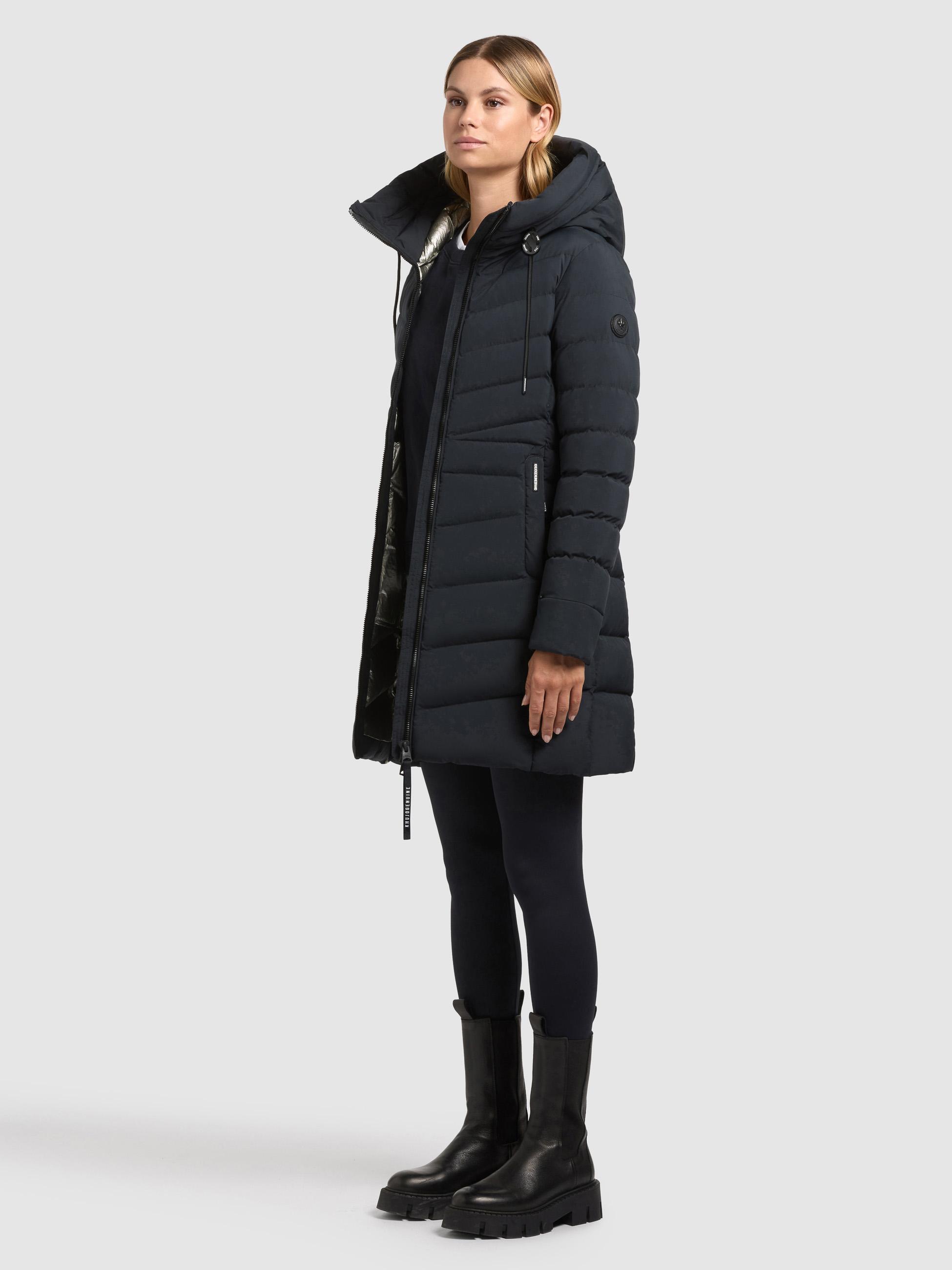 Winter Steppmantel mit großer Kapuze "Tuhani5" Port Blue