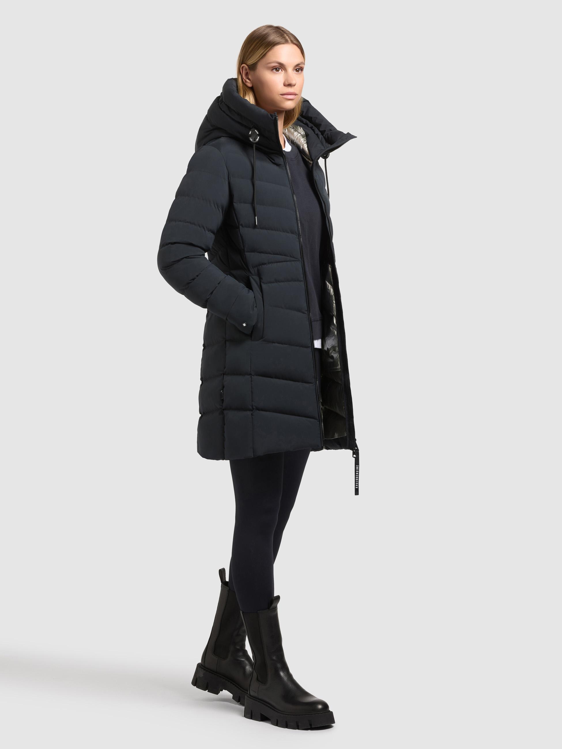 Winter Steppmantel mit großer Kapuze "Tuhani5" Port Blue
