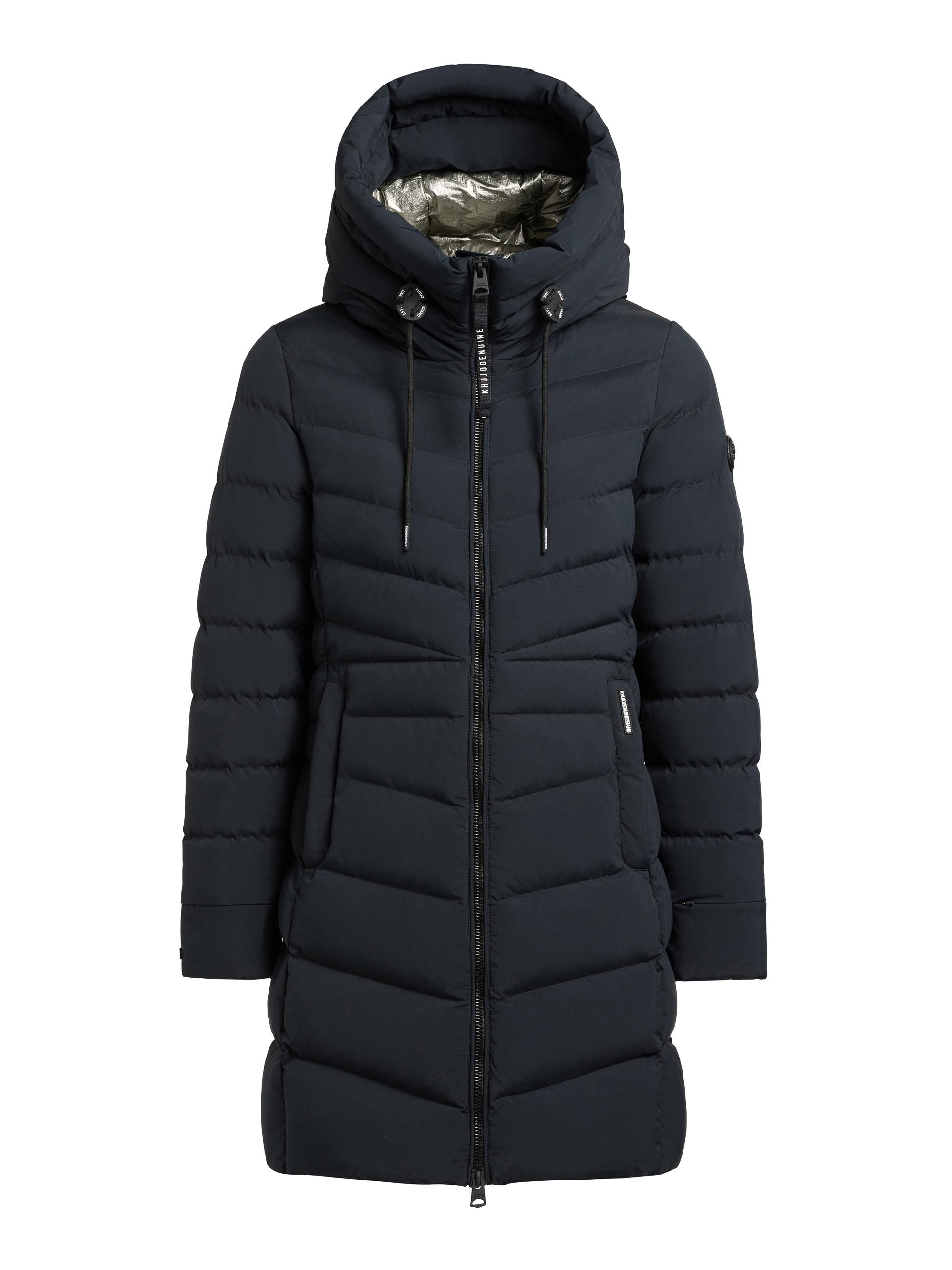 Winter Steppmantel mit großer Kapuze "Tuhani5" Port Blue