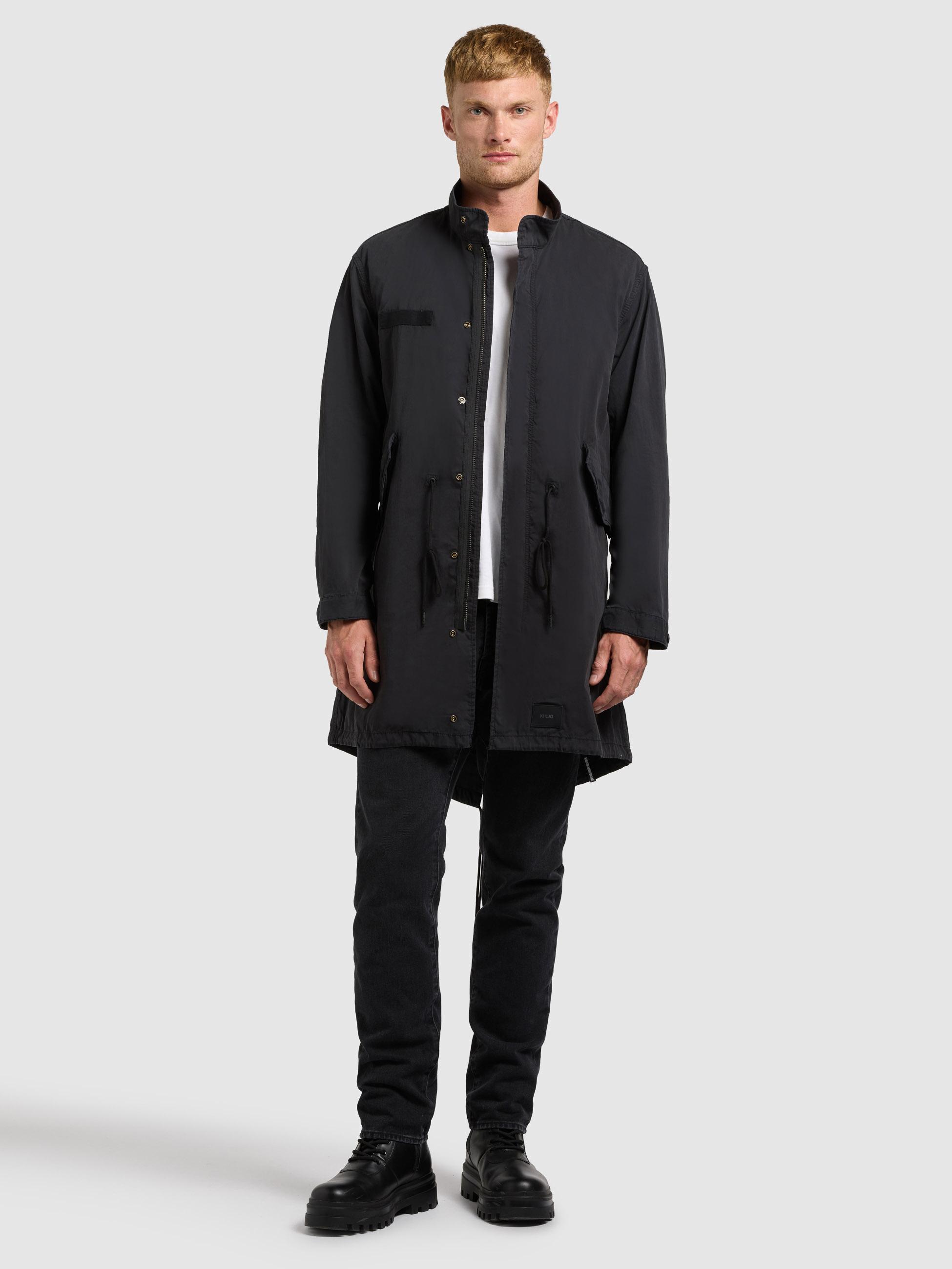 Lockerer Übergangsparka mit Stehkragen "Vito" Black