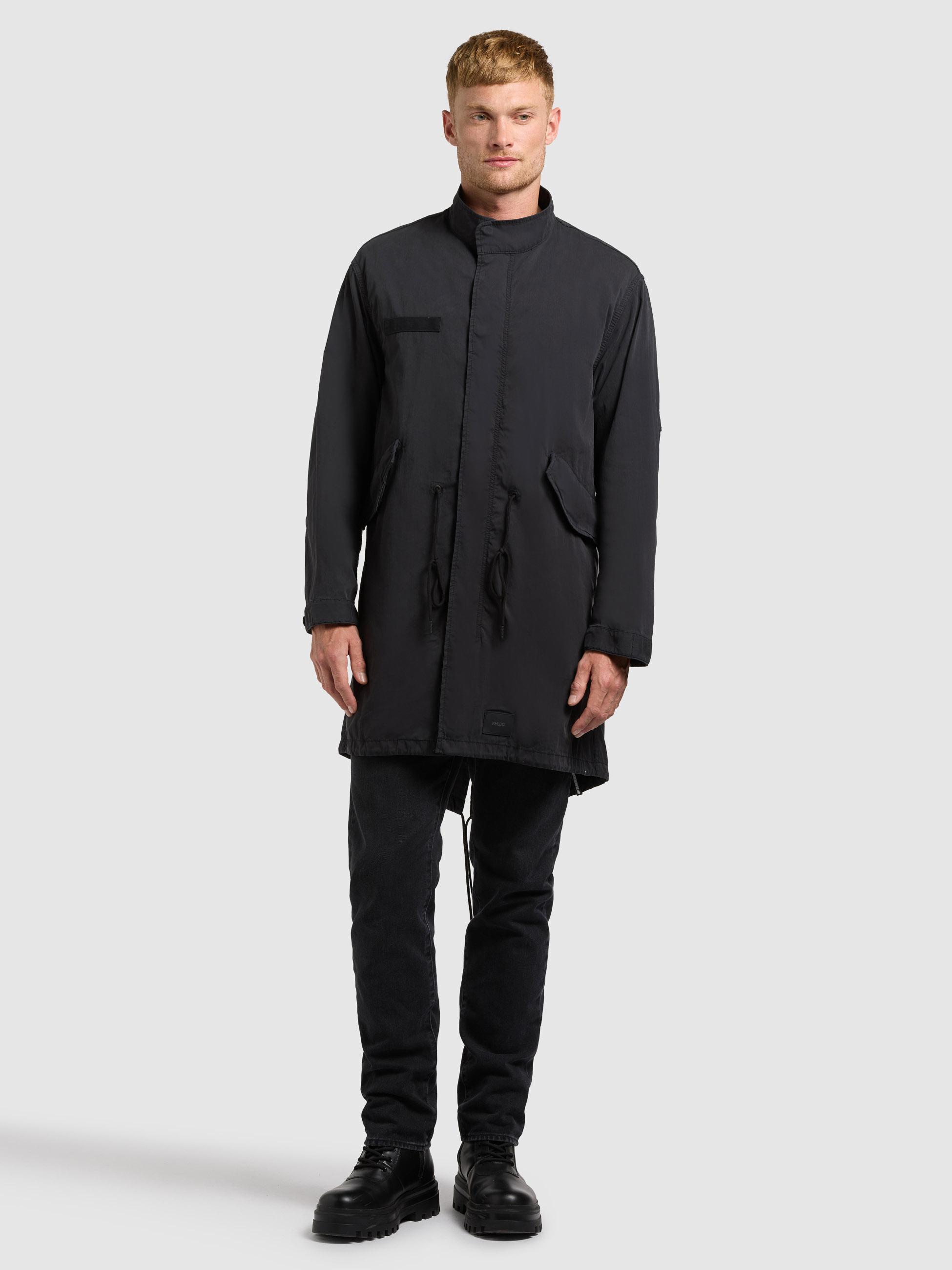 Lockerer Übergangsparka mit Stehkragen "Vito" Black