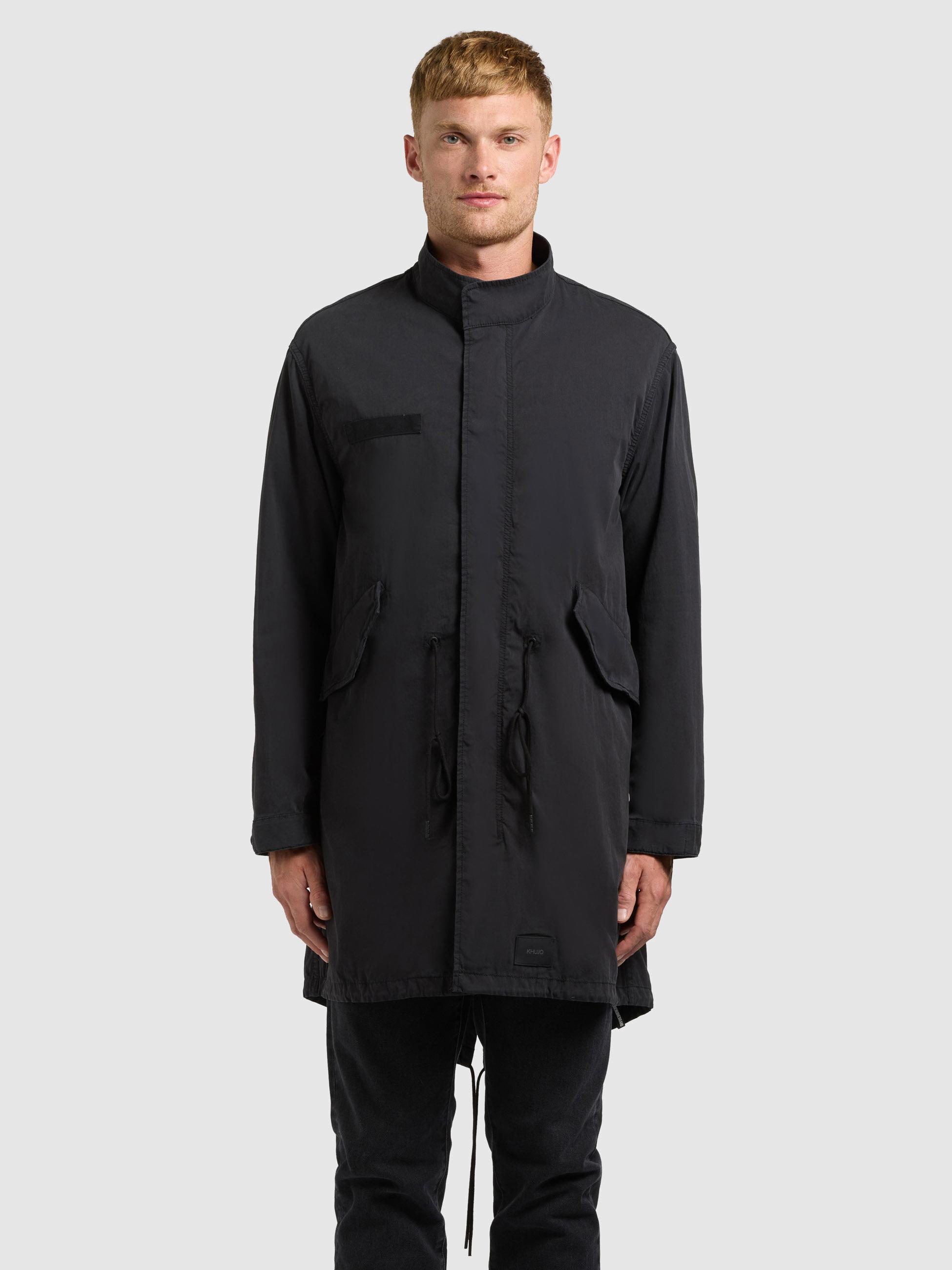 Lockerer Übergangsparka mit Stehkragen "Vito" Black