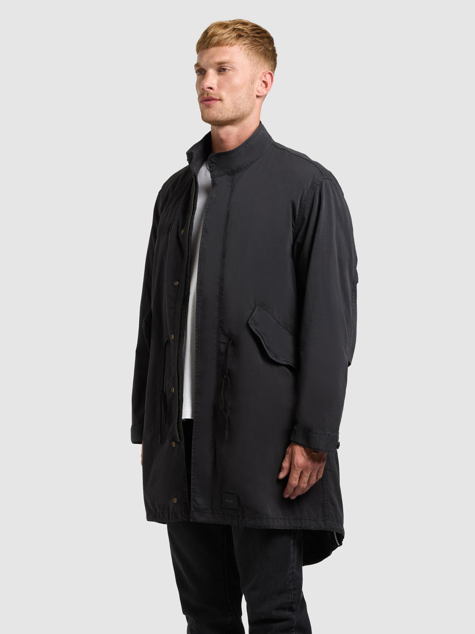 Lockerer Übergangsparka mit Stehkragen "Vito" Black
