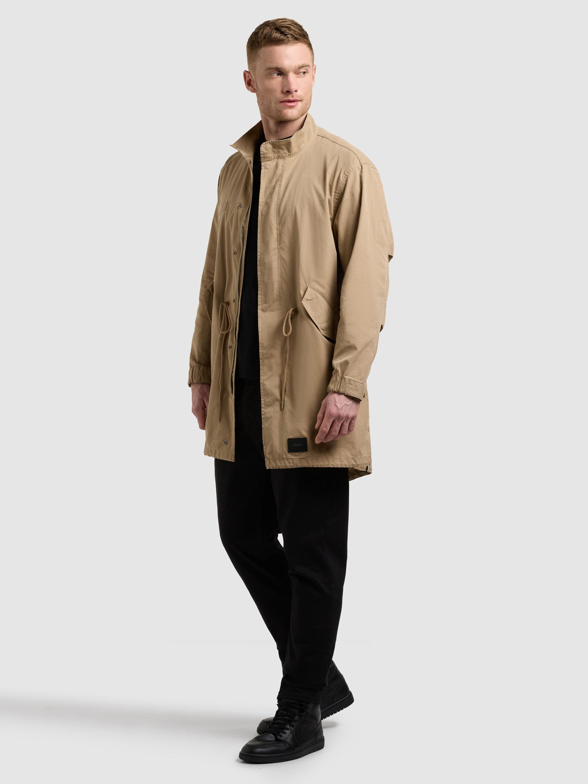 Lockerer Übergangsparka mit Stehkragen "Vito" Dark Beige