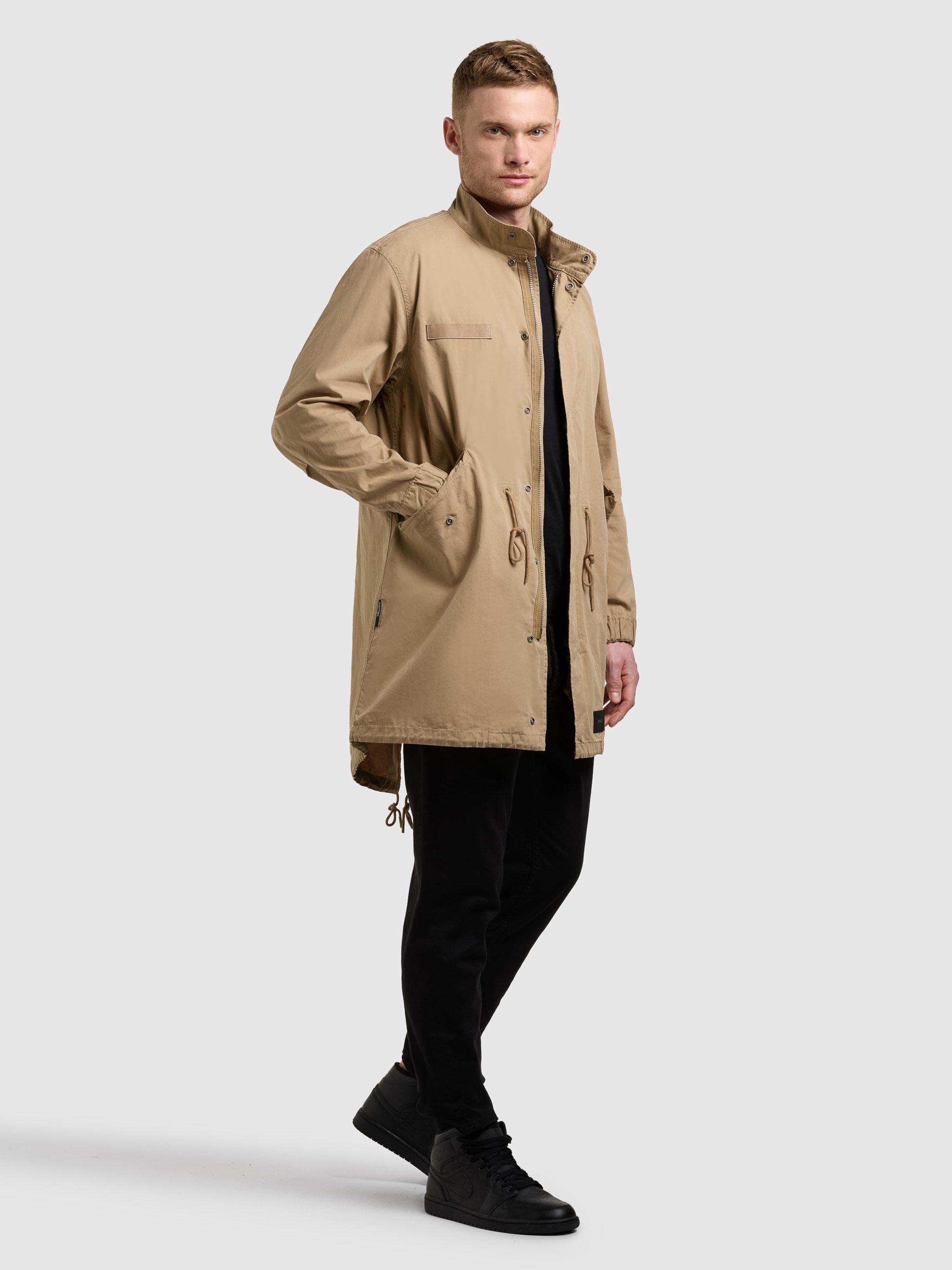 Lockerer Übergangsparka mit Stehkragen "Vito" Dark Beige