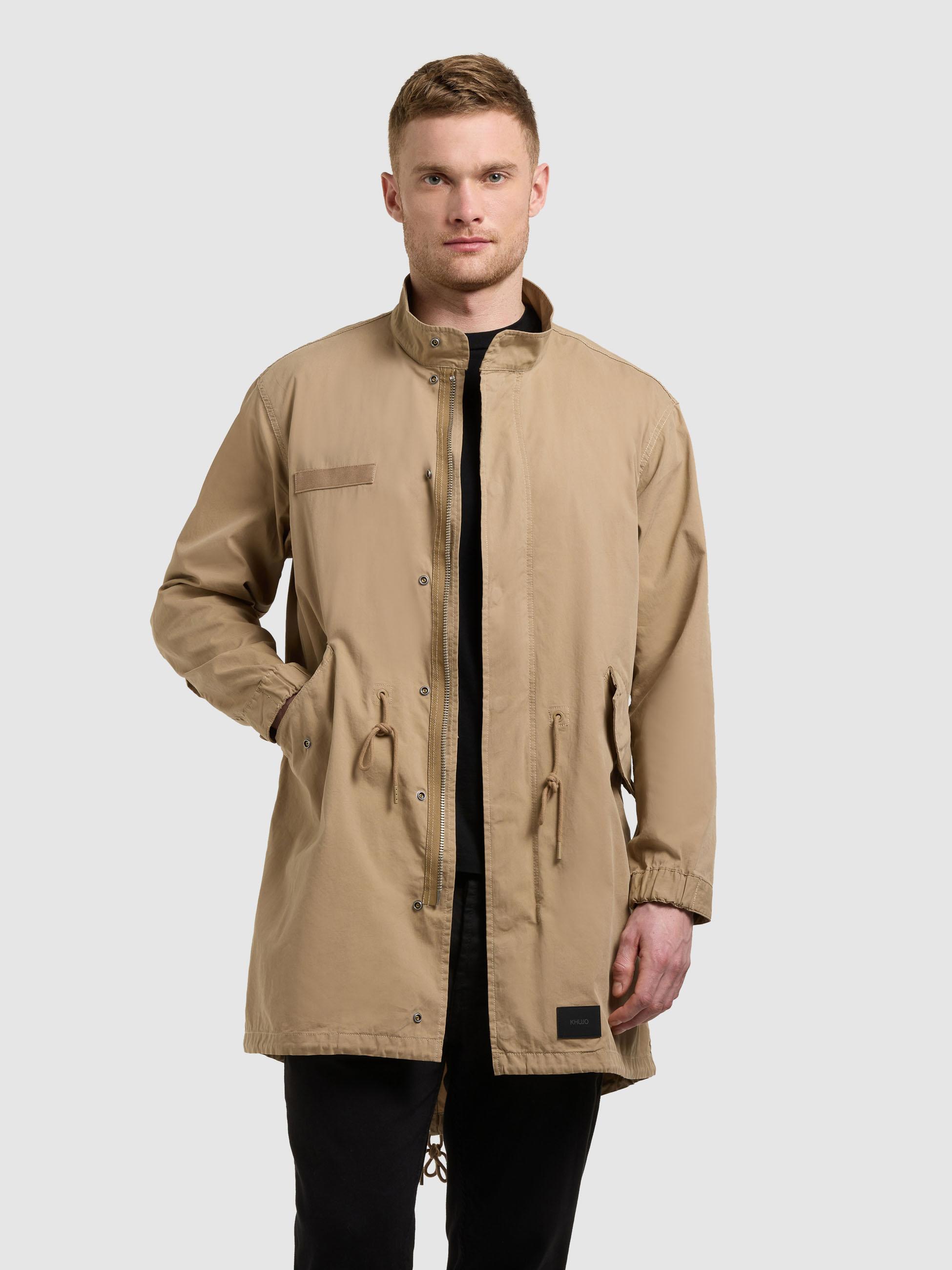 Lockerer Übergangsparka mit Stehkragen "Vito" Dark Beige
