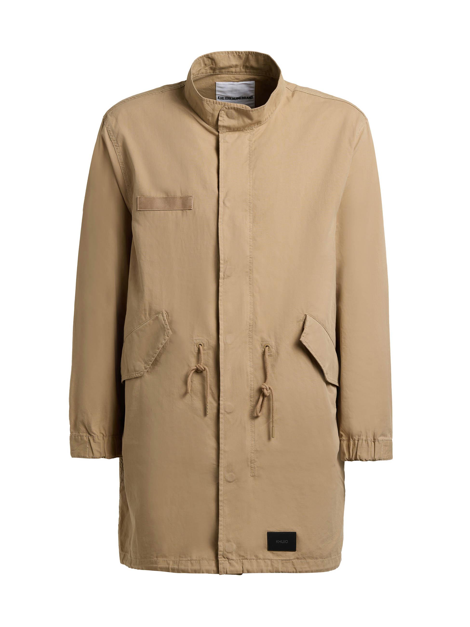 Lockerer Übergangsparka mit Stehkragen "Vito" Dark Beige