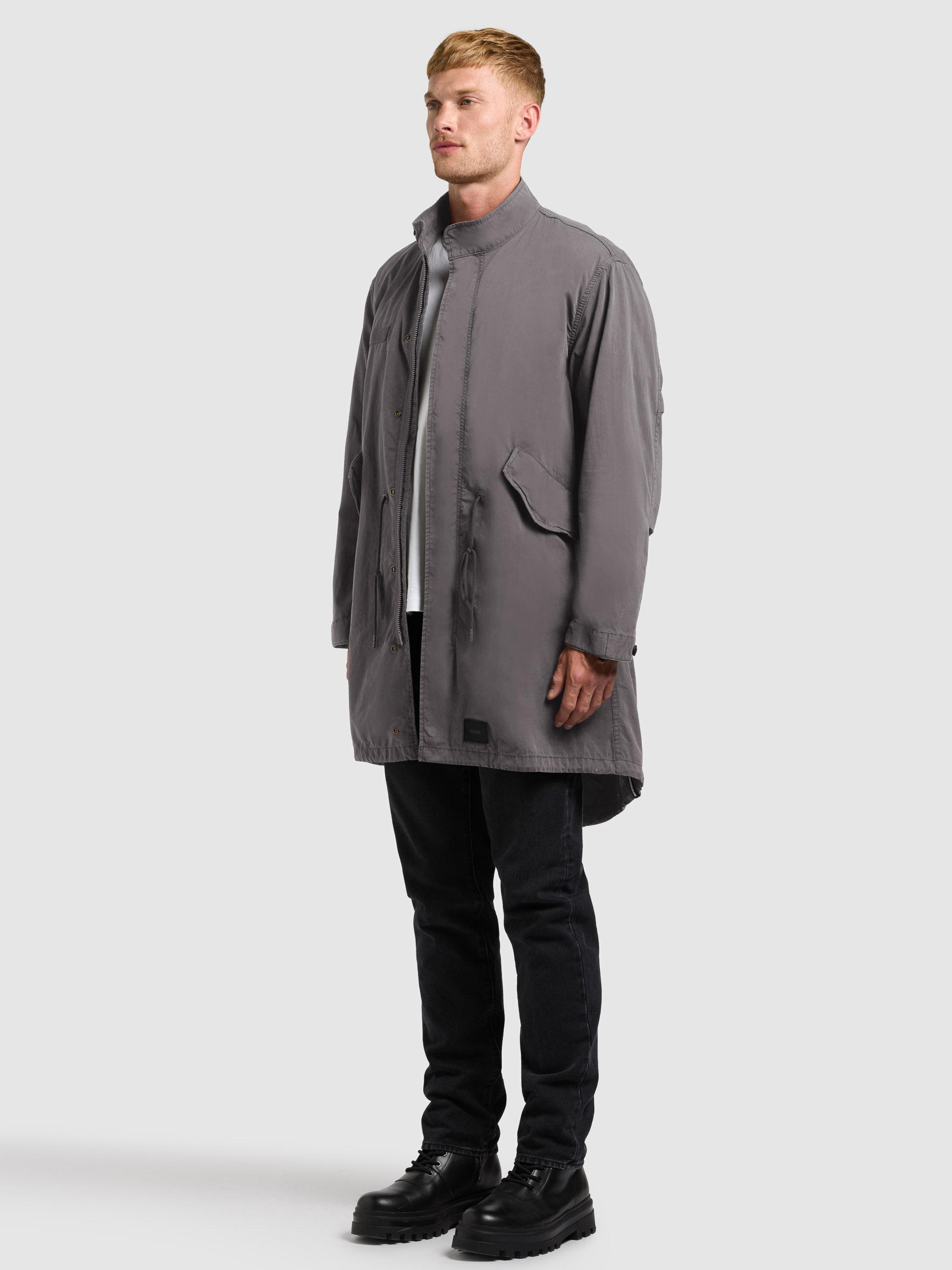 Lockerer Übergangsparka mit Stehkragen "Vito" Sea Grey