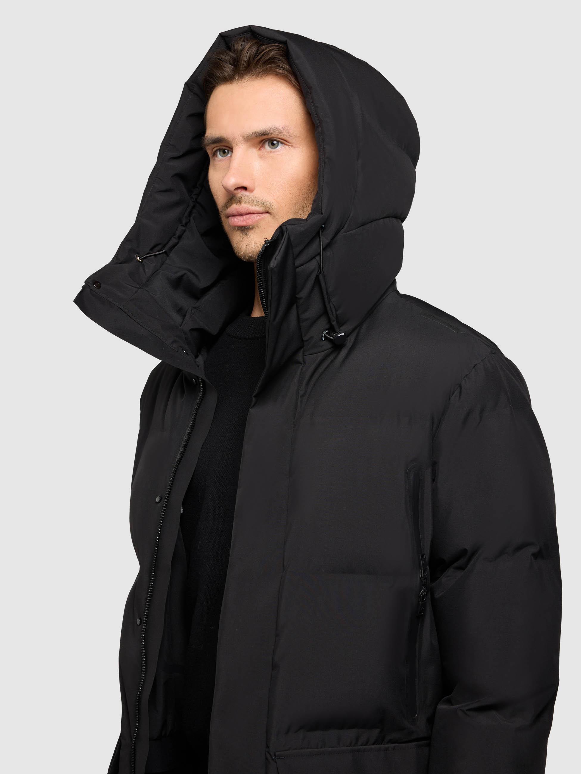 Winter Mantel mit Kapuze "Winer3" Black