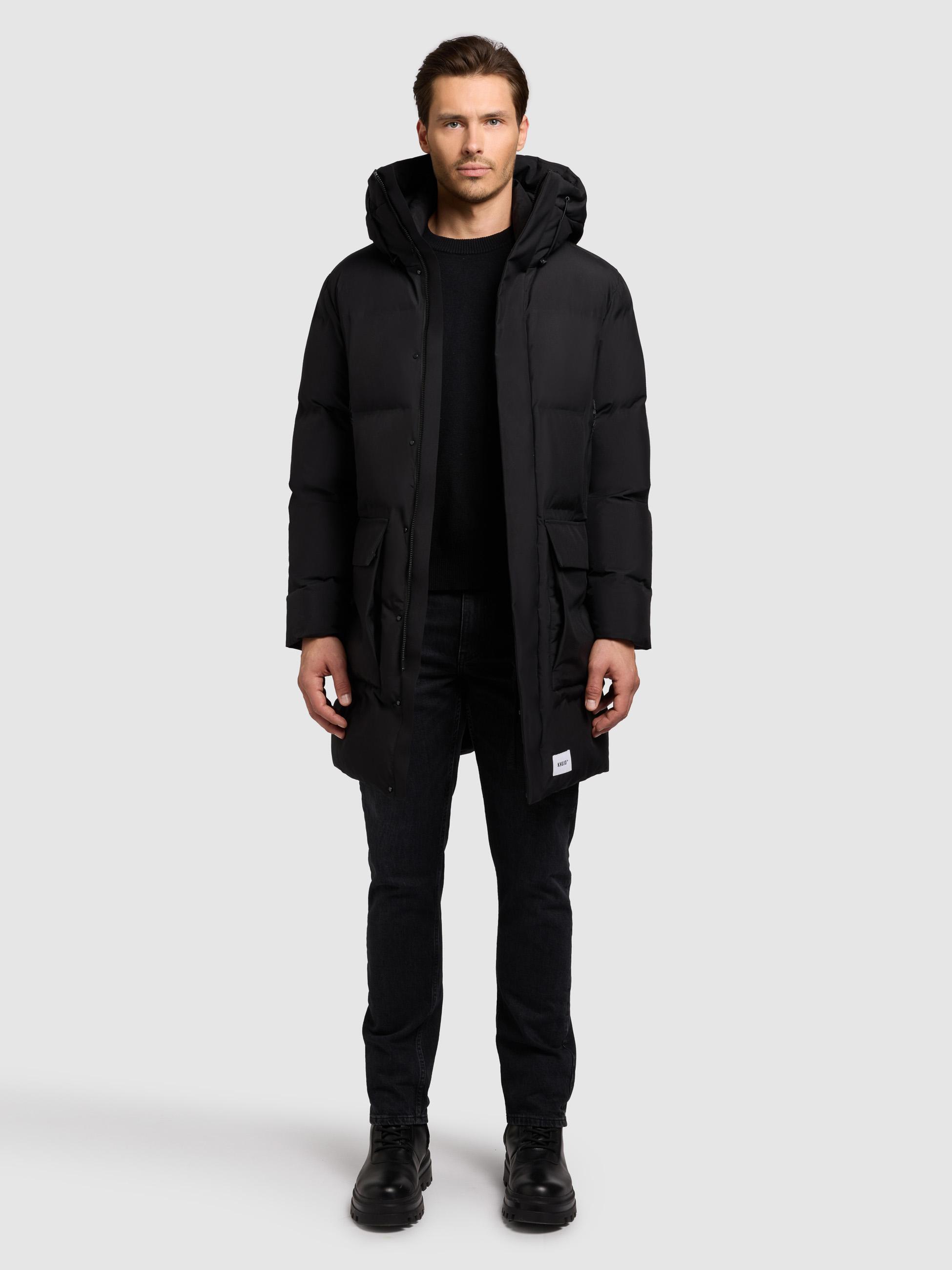 Winter Mantel mit Kapuze "Winer3" Black