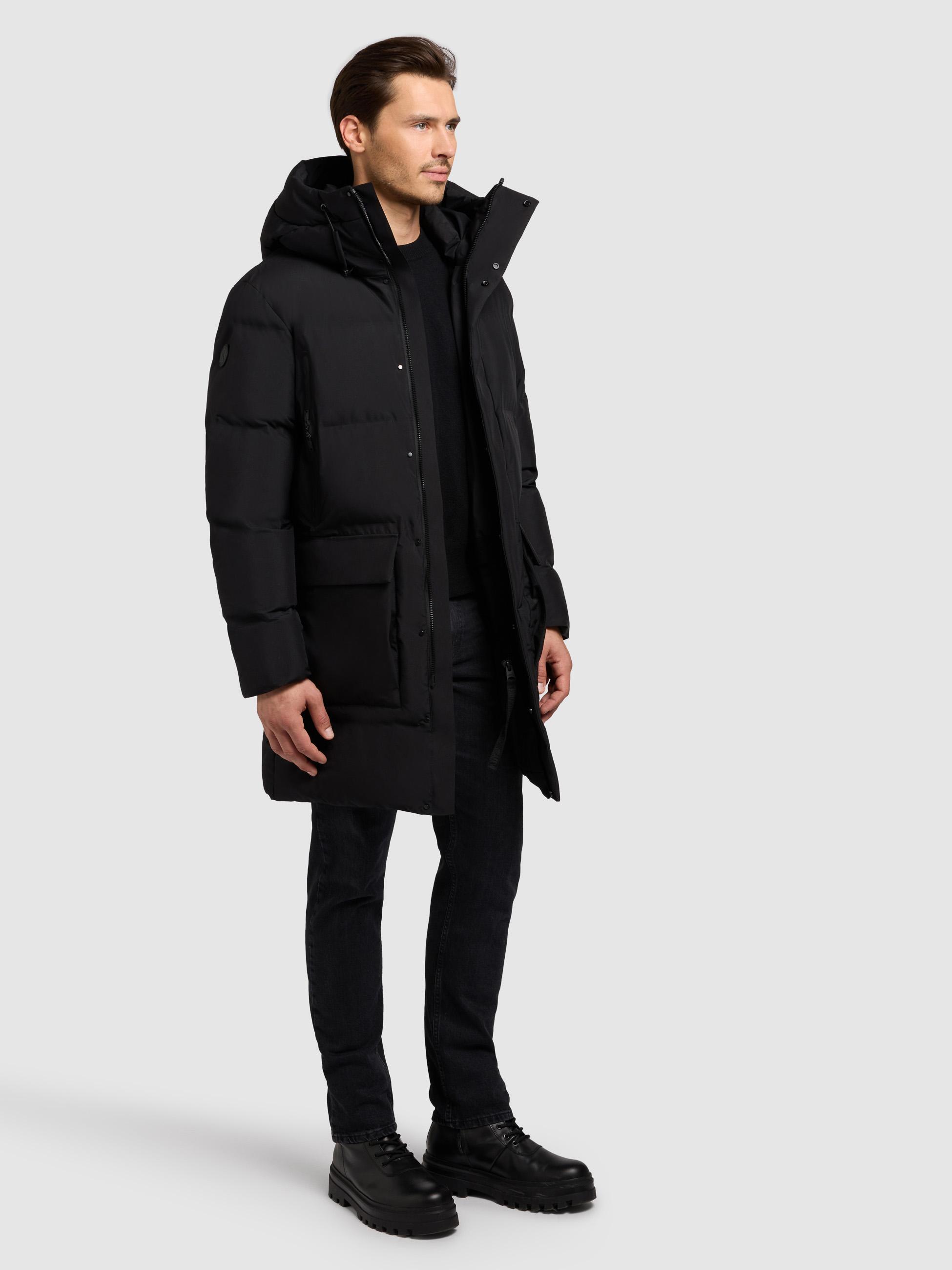 Winter Mantel mit Kapuze "Winer3" Black