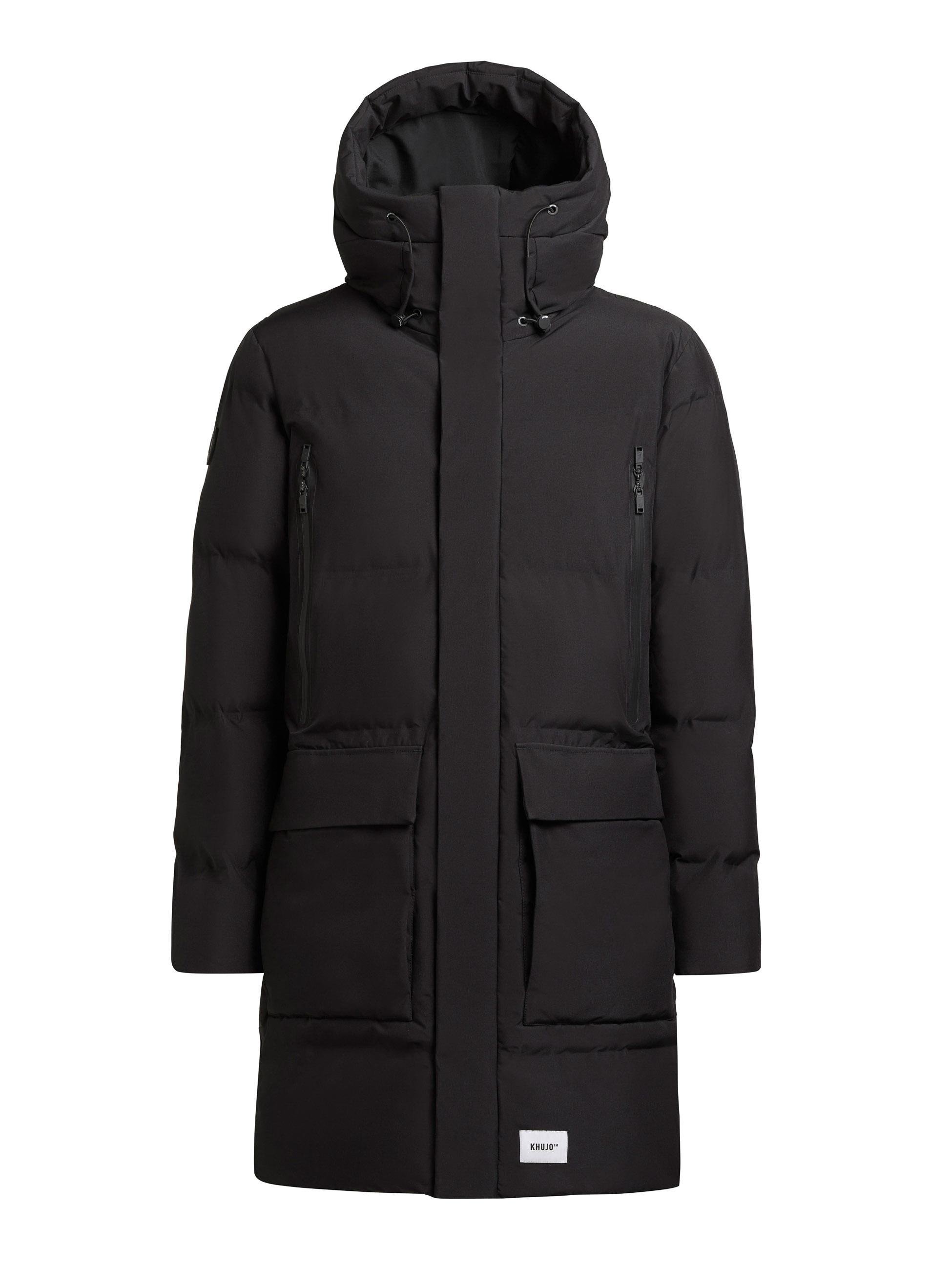 Winter Mantel mit Kapuze "Winer3" Black