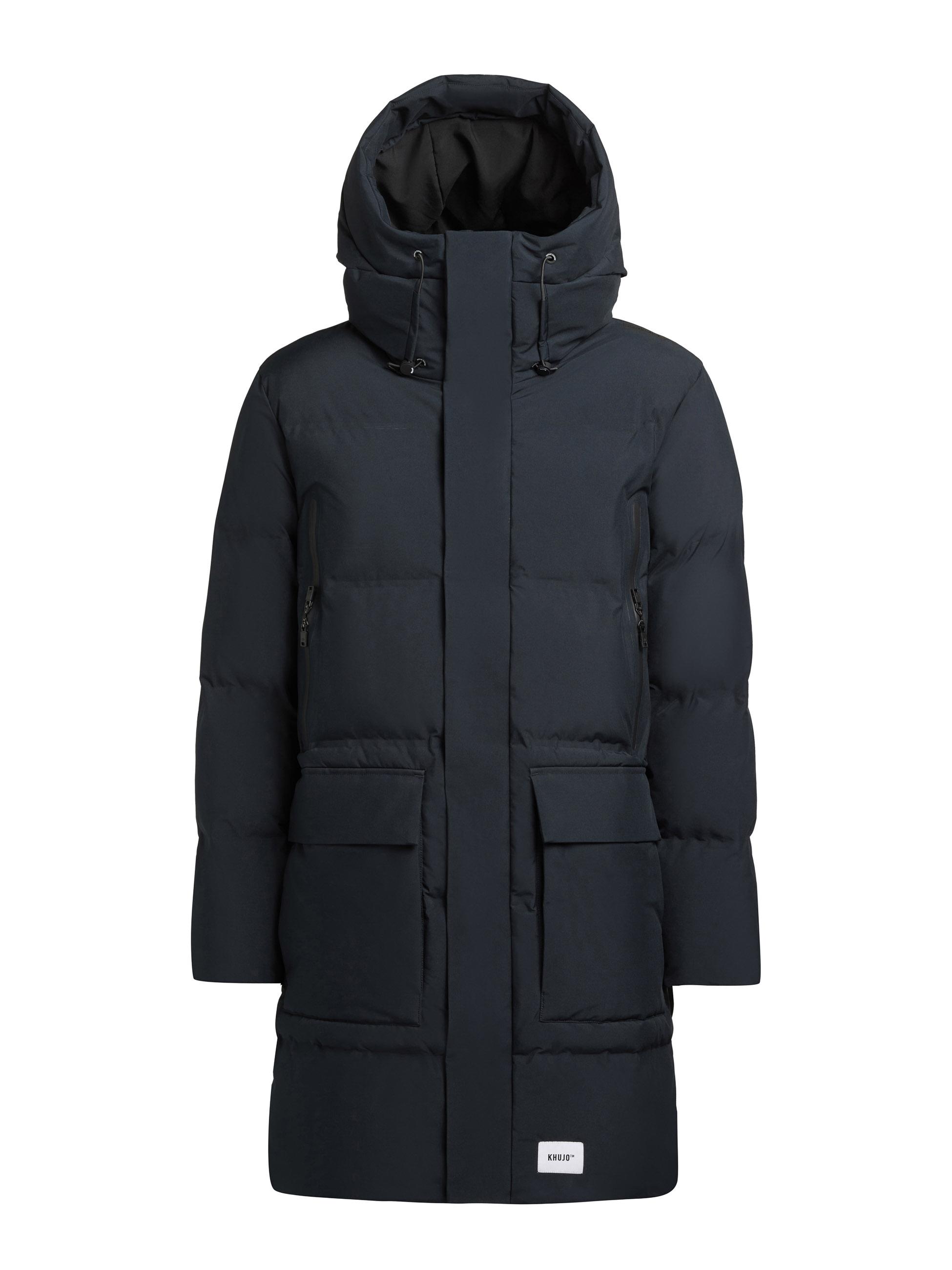 Winter Mantel mit Kapuze "Winer3" Port Blue