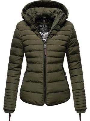 Kurze Winter Steppjacke mit Kapuze "Amber"