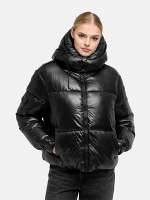 Matt schimmernde Steppjacke mit abnehmbarer Kapuze "Glimini 16"