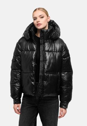 Matt schimmernde Steppjacke mit abnehmbarer Kapuze "Glimini 16"