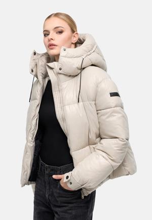 Matt schimmernde Steppjacke mit abnehmbarer Kapuze "Glimini 16"