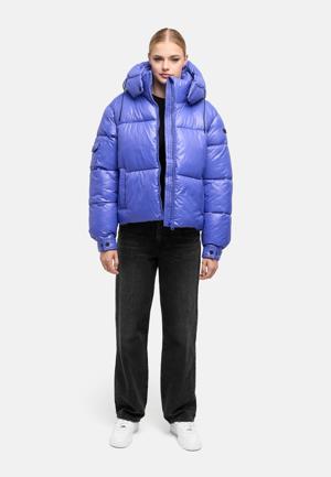 Matt schimmernde Steppjacke mit abnehmbarer Kapuze "Glimini 16"