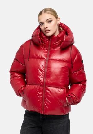 Matt schimmernde Steppjacke mit abnehmbarer Kapuze "Glimini 16"