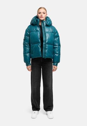 Matt schimmernde Steppjacke mit abnehmbarer Kapuze "Glimini 16"