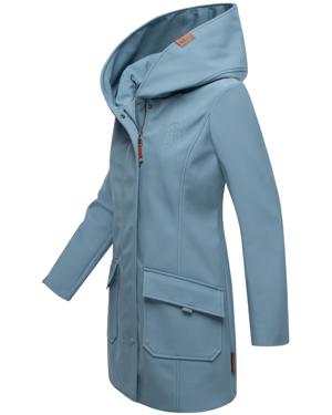 Wasserdichter Softshell-Mantel lang mit Kapuze "Mayleen"