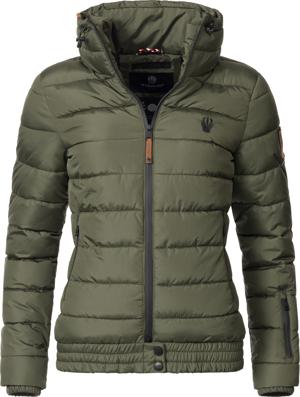 Kurze Winter Steppjacke mit Kapuze "Poison"