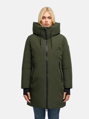 Warmer Damen Steppmantel mit verstellbarer Kapuze "Polarhäschen 16"