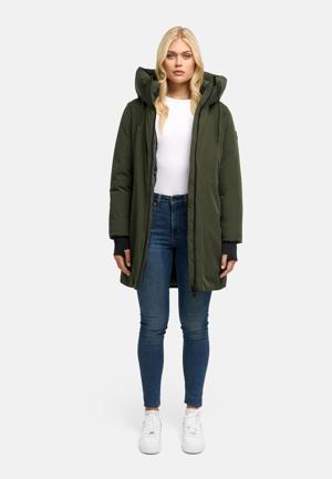 Warmer Damen Steppmantel mit verstellbarer Kapuze "Polarhäschen 16"