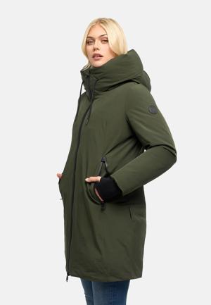 Warmer Damen Steppmantel mit verstellbarer Kapuze "Polarhäschen 16"