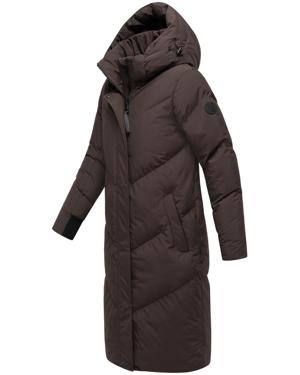 Langer Winter Steppmantel mit abnehmbarer Kapuze "Teonaa 16"