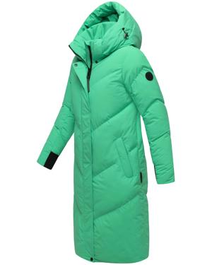 Langer Winter Steppmantel mit abnehmbarer Kapuze "Teonaa 16"