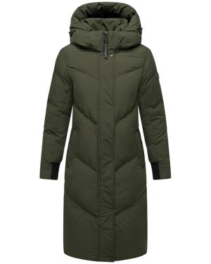 Langer Winter Steppmantel mit abnehmbarer Kapuze "Teonaa 16"