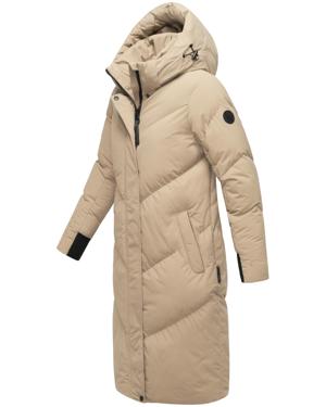 Langer Winter Steppmantel mit abnehmbarer Kapuze "Teonaa 16"