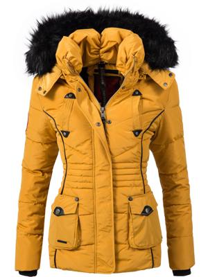 Gefütterte Steppjacke mit Kapuze "Vanilla"