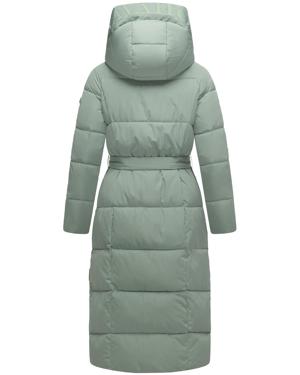 Winter Steppmantel mit Kapuze und Taillengürtel "Eisblick 14"