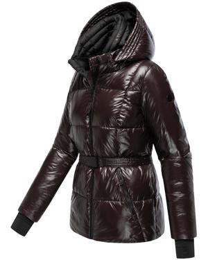 Shiny Winter Steppjacke mit Taillengürtel "Eisglanz 14"