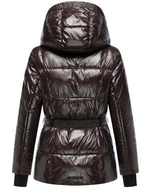Shiny Winter Steppjacke mit Taillengürtel "Eisglanz 14"