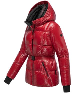 Shiny Winter Steppjacke mit Taillengürtel "Eisglanz 14"